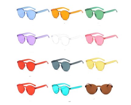 Transparent sunglasses with in-fashion colors for men and women