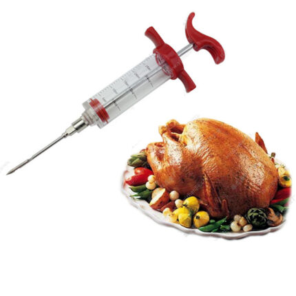 Seasoning syringe for barbecue sauces