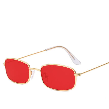 Fashionable small-frame metal sunglasses for men and women