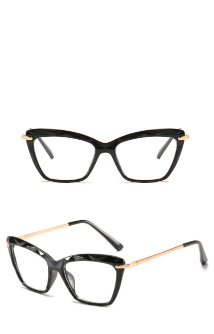 Glasses with a wavy triangular frame