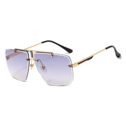 Fashionable frameless border sunglasses for men and women
