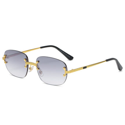 Fashionable metal frameless sunglasses for men