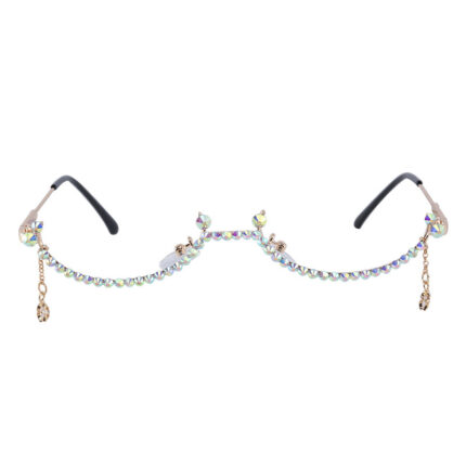 Fashionable half-frame glasses for men and women