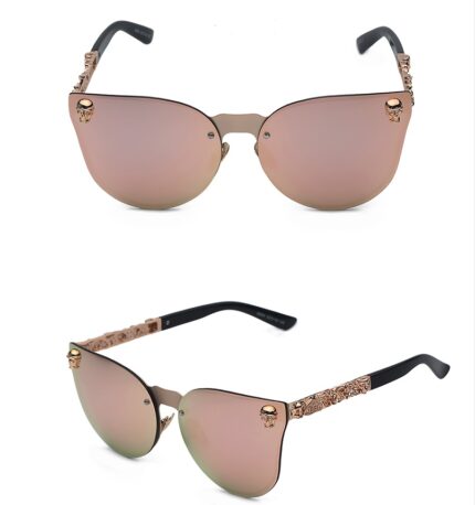 Fashionable gothic reflective sunglasses for men and women