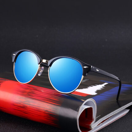 Fashionable polarized retro metal glasses for men