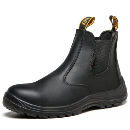 Leather safety shoes