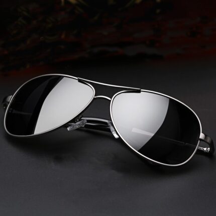 Fashionable metal large frame glasses for men and women
