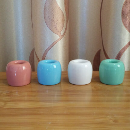 Fashionable ceramic toothbrush holder