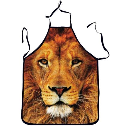 Kitchen apron with animal motifs