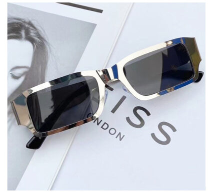 Trendy square metal glasses for men