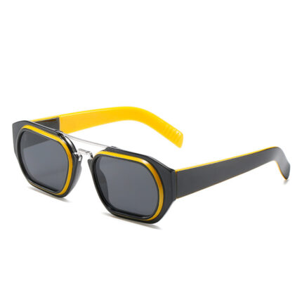 Trendy square copper film glasses