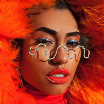 Hand-made diamond half-rim glasses