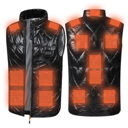Heated jacket with self-heating vest for women