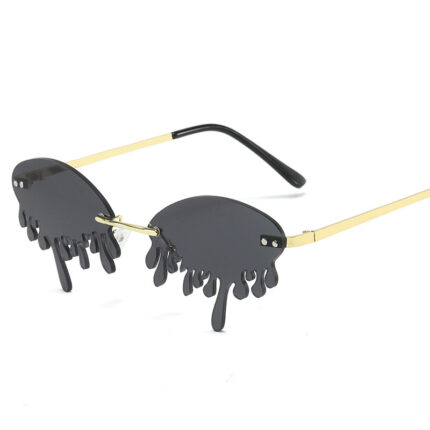 Fashionable colored larva poured-style glasses for men and women