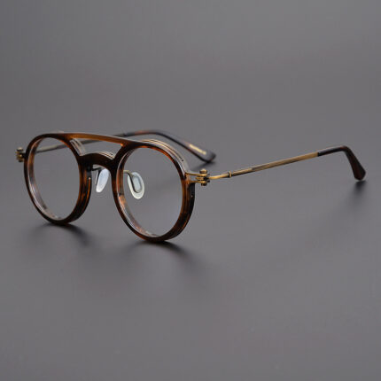 Trendy round myopia glasses