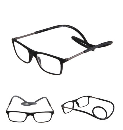 Foldable magnet glasses. Fashionable reading glasses for men and women