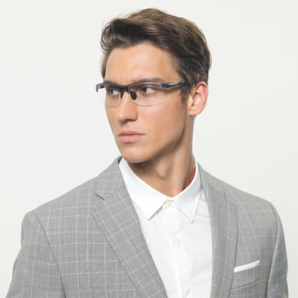 Fashionable simple half-frame sports glasses for men