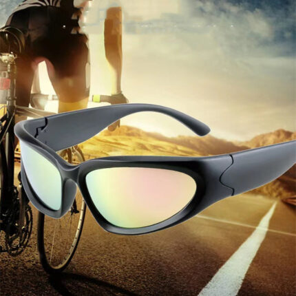 Outdoor sports goggles. Trendy Steampunk sunglasses