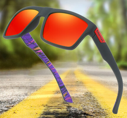 Fashionable cycling sunglasses for men. Retro sports glasses