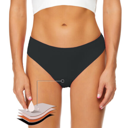 Seamless menstrual underwear. Women’s physiological and waterproof four-layer briefs