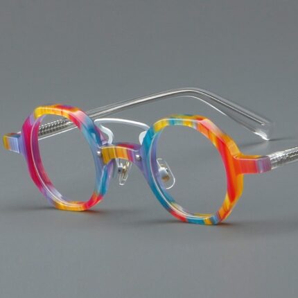 Simple and versatile retro-style panel glasses