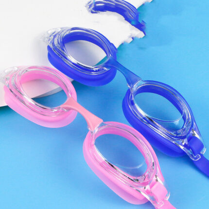 HD waterproof and anti-fog swimming goggles. Trendy myopia goggles
