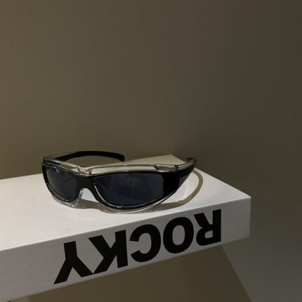 Punk red sunglasses with fun technology