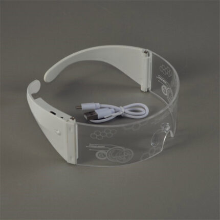 Rechargeable colored LED light glasses