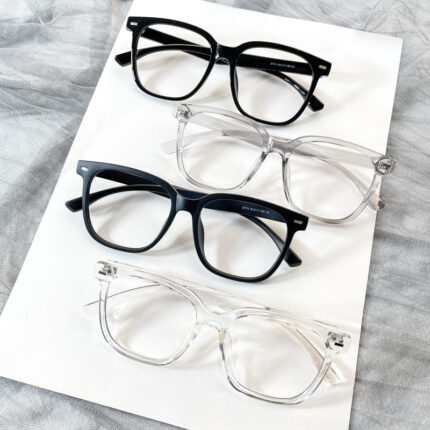 Fashion glasses with decorative solid color frame for women