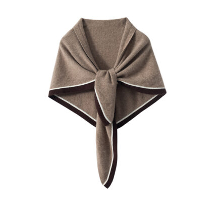 Knitted triangular binding shawl for women