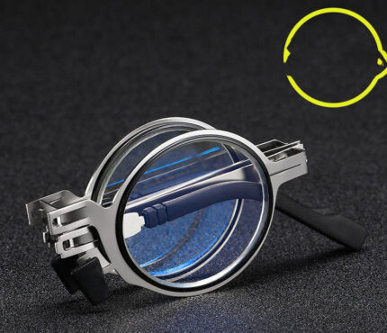 Foldable and portable ultra-light fashion reading glasses