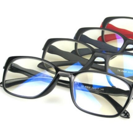 Fashionable blue light blocking ultra-light one-piece glasses for men and women