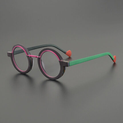 Round retro and versatile glasses blocking blue light